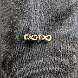 Infinity Design Earrings - Gold Color - Metal *free gift included